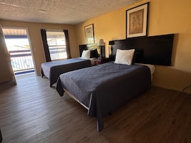 Desk, bed sheets