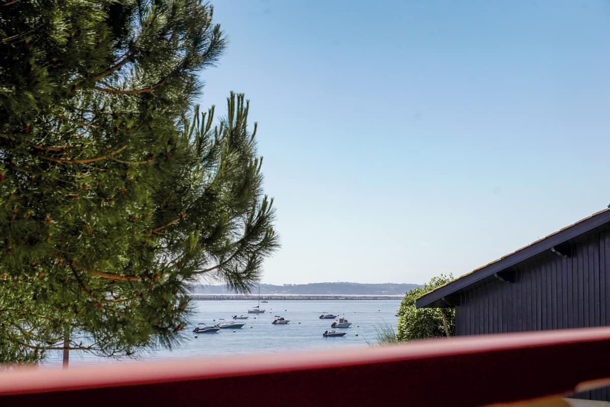 Vue d’une marina où plusieurs bateaux sont amarrés.
