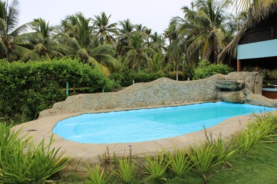 Entire home in a tropical nature beach paradise directly on the Caribbean sea.