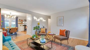 Smart TV, foosball, books