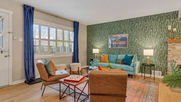 Smart TV, foosball, books