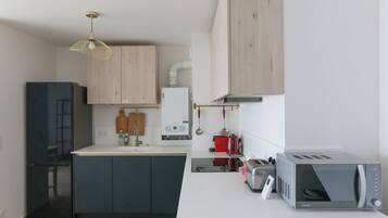 Kjøleskap, mikrobølgeovn, ovn og oppvaskmaskin