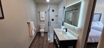 Double Room, Mountain View | Bathroom | Shower, free toiletries, hair dryer, towels
