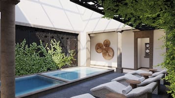 Sauna, poreallas, höyrysauna, 4 hoitohuonetta