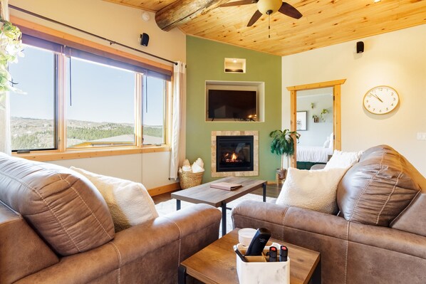 TV connectée, cheminée