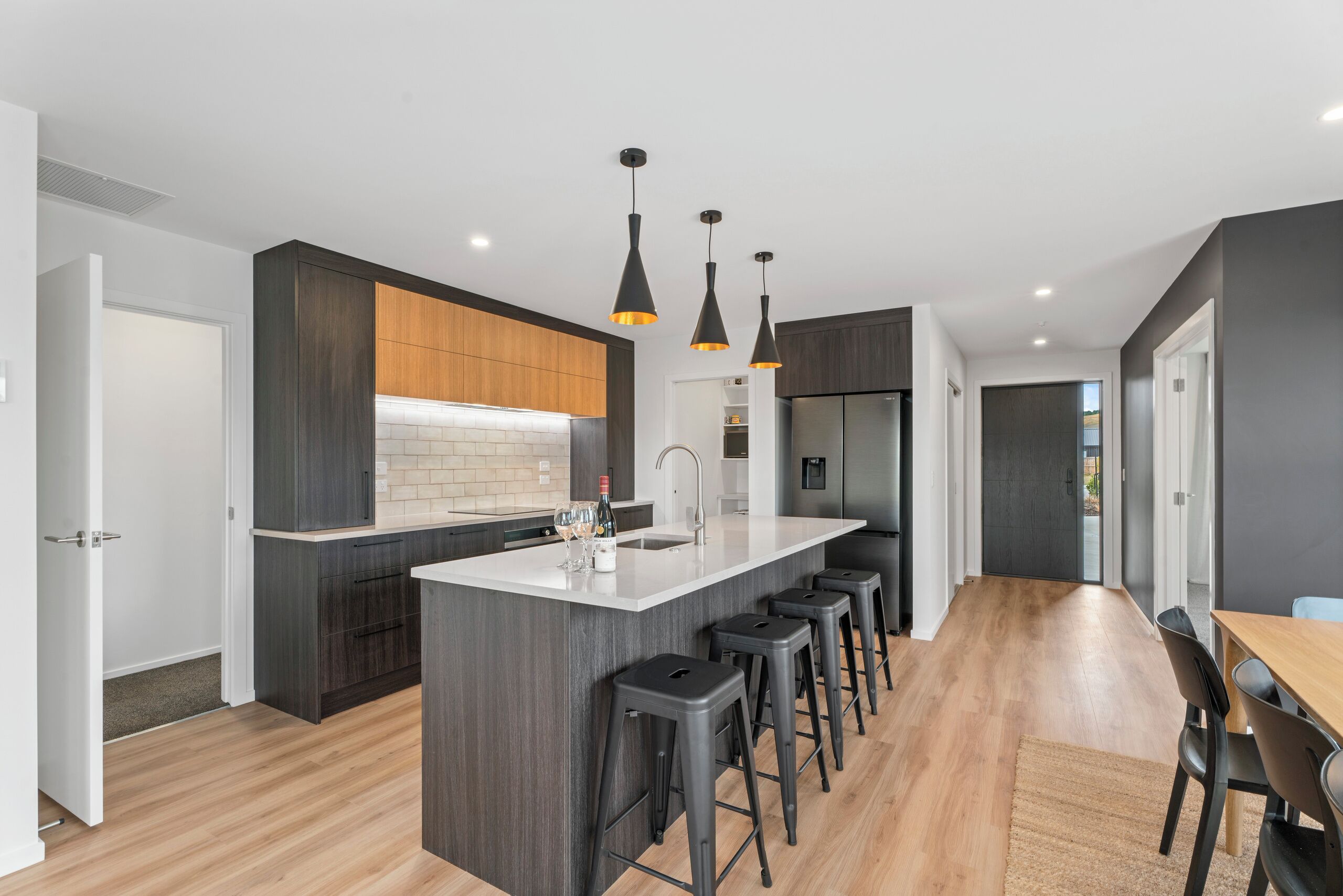 Fridge, microwave, dishwasher, toaster