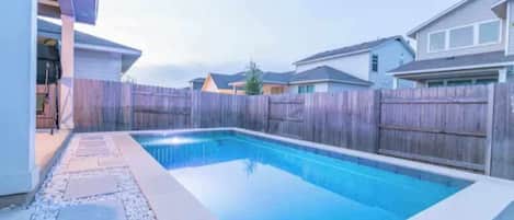 Outdoor pool, a heated pool