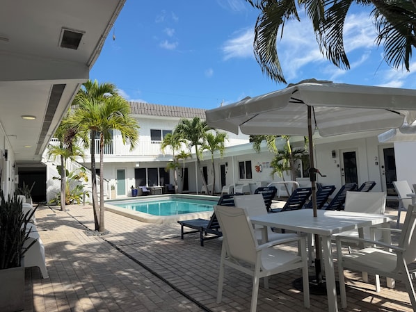 A heated pool
