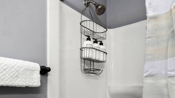 Hair dryer, towels, toilet paper