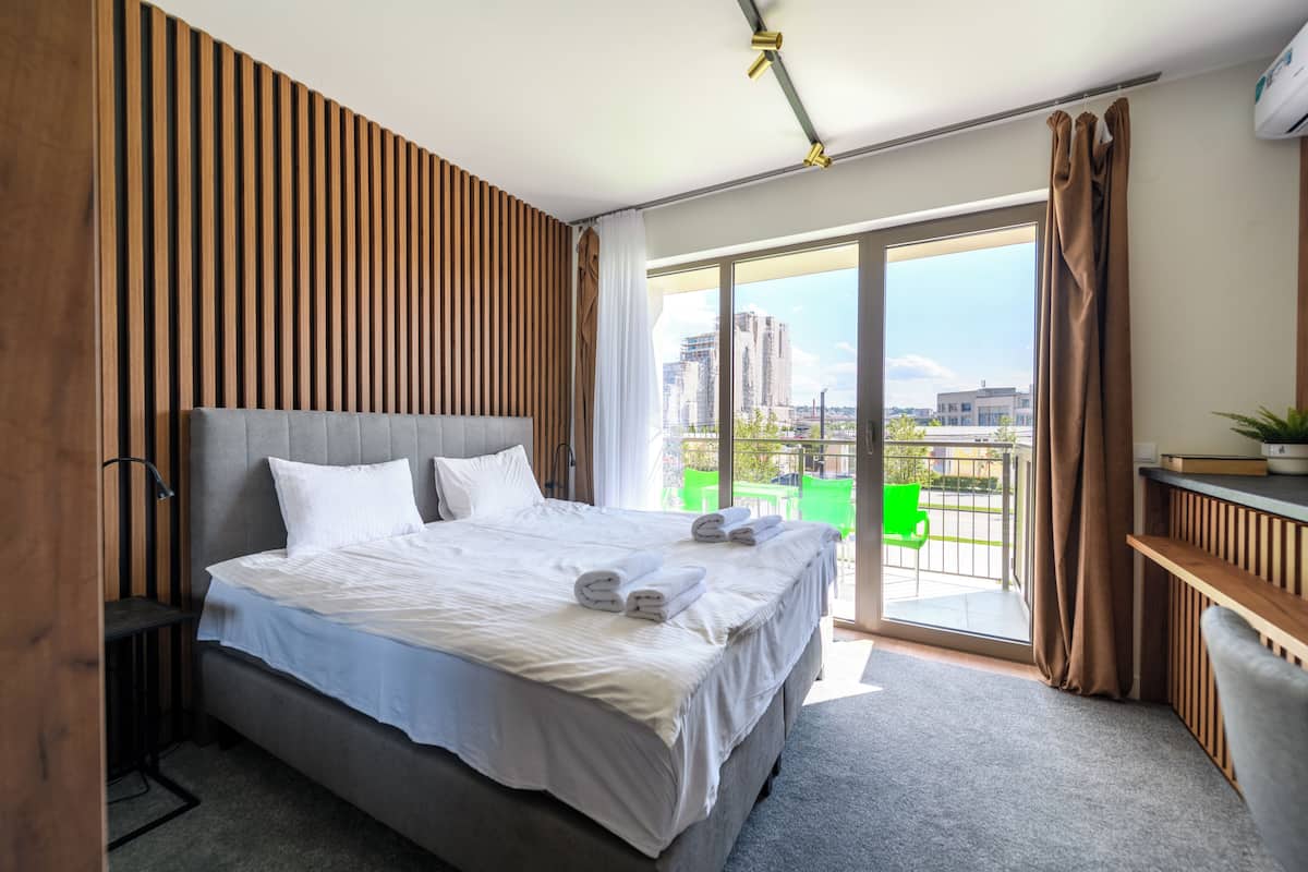 Suíte estúdio com design assinado | Roupas de cama de algodão egípcio, roupas de cama premium