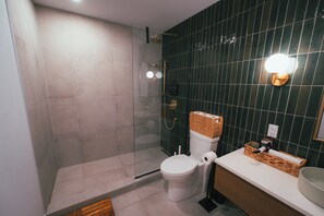 Secador de cabelo, toalhas de banho