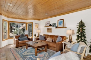 Cabin, Multiple Beds, Hot Tub, Mountain View (2293) | Living area | Fireplace - Green Canoe Cabin #2293 (Big Bear Lake)