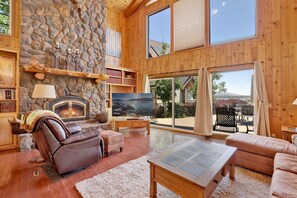 Cabin, Multiple Beds, Patio, Mountain View (2312) | Living area | Fireplace - Lakefront Village Castle #2312 (Big Bear Lake)