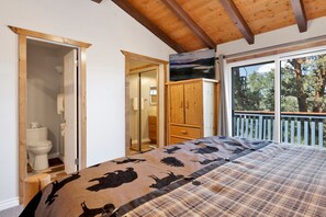 Cabaña, varias camas, patio, vistas a la montaña (2170) | 3 dormitorios, decoración individual, mobiliario individual