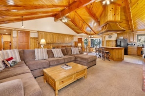 Cabin, Multiple Beds, Patio, Mountain View (2030) | Living area | Fireplace - Bearfoot Lodge #2030 (Big Bear Lake)