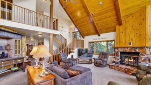 Cabin, Multiple Beds, Hot Tub, Mountain View (2098) | Living area - Cove Lakefront Chalet #2098 (Big Bear Lake)