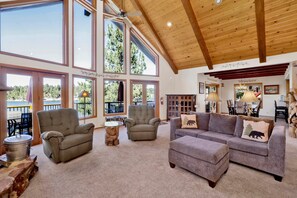 Cabin, Multiple Beds, Hot Tub, Mountain View (2098) | Living area - Cove Lakefront Chalet #2098 (Big Bear Lake)
