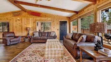 Cabin, Multiple Beds, Hot Tub, Mountain View (2053) | Living area