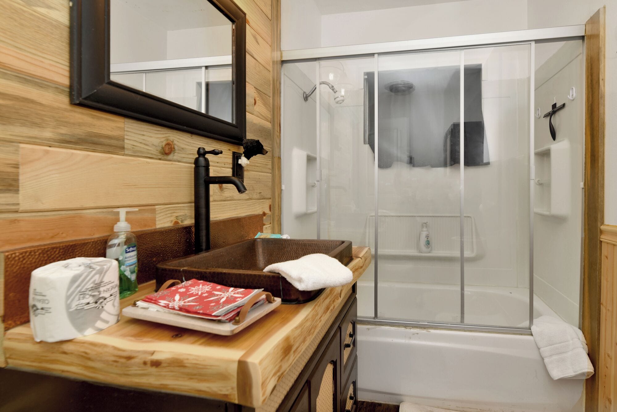 Cabin, Multiple Beds, Patio, Mountain View (2267) | Bathroom | Designer toiletries, towels, toilet paper