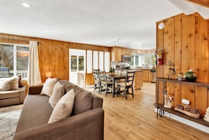 Cabin, Multiple Beds, Hot Tub, Mountain View (1993) | Living area | Fireplace