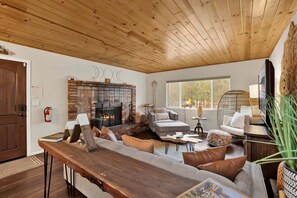 Cabin, Multiple Beds, Hot Tub, Mountain View (1926) | Living area | Fireplace - Bohemia BIG Bear #1926 (Big Bear Lake)