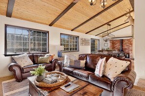 Cabin, Multiple Beds, Hot Tub, Mountain View (2076) | Living area | Fireplace - Slope View Chalet #2076 (Big Bear Lake)