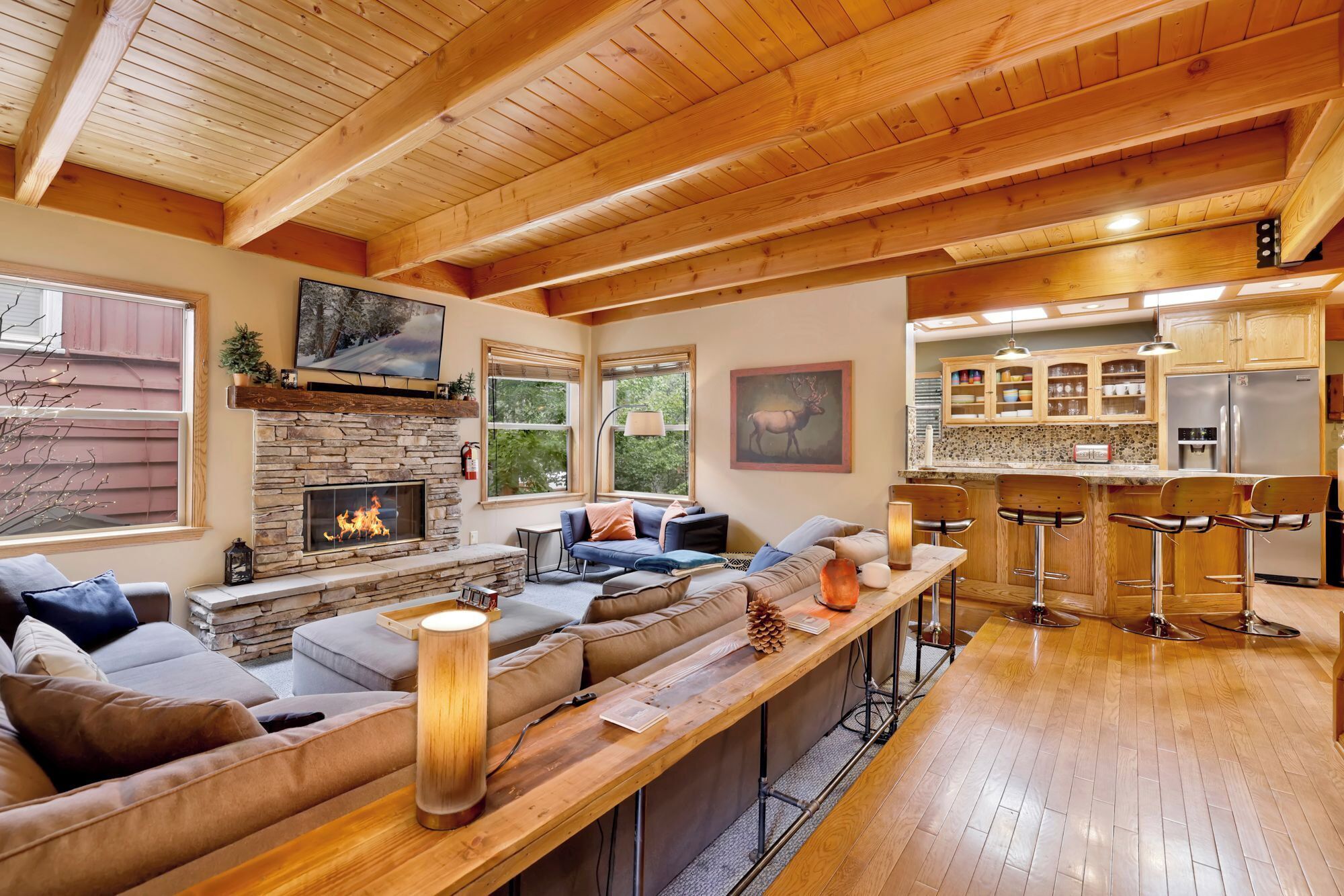 Cabin, Multiple Beds, Hot Tub, Mountain View (2052) | Living area