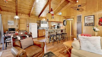 Cabin, Multiple Beds, Patio, River View (2013) | Living area