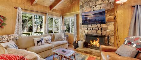 Cabin, Multiple Beds, Patio, River View (2013) | Living area