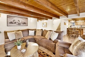 Cabin, Multiple Beds, Hot Tub, Mountain View (2257) | Living area | Fireplace - THE Teddy Bear Chalet #2257 (Big Bear Lake)