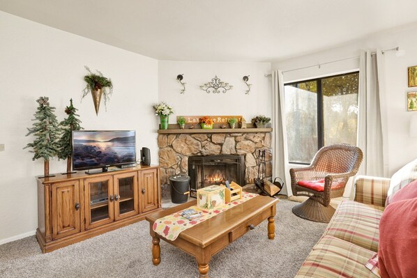 Condo, Multiple Beds, Patio, Mountain View (2365) | Living area | Fireplace - Lakeside Retreat #2365 (Big Bear Lake)