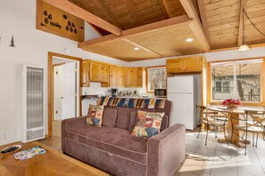 Cabin, 1 Queen Bed with Sofa bed, Patio, Mountain View (2327) | Living area | 40-inch flat-screen TV with digital channels - Greenway Pines Cabin #2327 (Big Bear City)