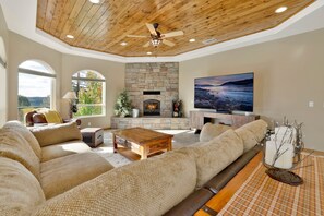 Cabin, Multiple Beds, Hot Tub, Mountain View (2178) | Living area - Sunset Ridge Villa #2178 (Big Bear Lake)