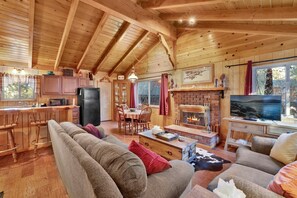 Cabin, Multiple Beds, Patio, Mountain View (2391) | Living area | Fireplace - THE Talbot Cottage #2391 (Big Bear Lake)