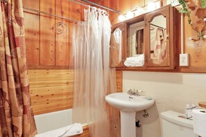 Cabin, Multiple Beds, Patio, Mountain View (2161) | Bathroom | Designer toiletries, towels, toilet paper