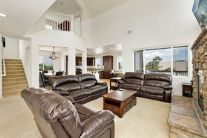 Cabin, Multiple Beds, Patio, Mountain View (2309) | Living area | Fireplace - Maple Mountain Bliss #2309 (Big Bear City)