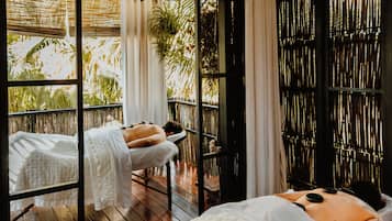 Body treatments, aromatherapy, hot stone massages, prenatal massages