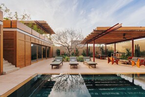 Casa de lujo, 3 habitaciones, piscina privada, vistas al jardín | Vistas al jardín