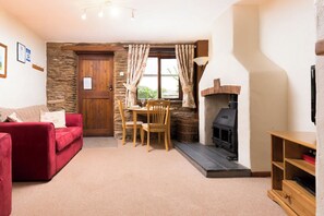 Living area - Hayloft - One bed barn conversion cottage with log burner @The Home Away South (Ilfracombe)