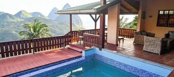 Piton Villa Deck.. Million View of Majestic Pitons