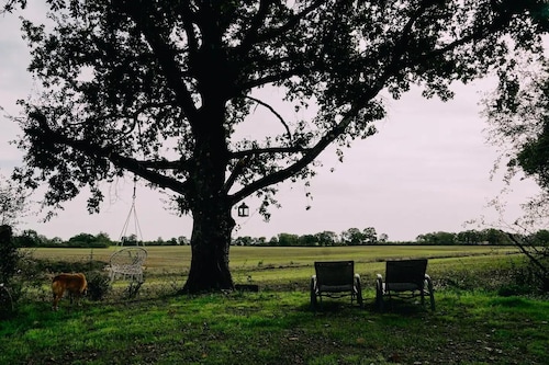 1 Bed Tiny House Sleeps 2 -Hot Tub -Coal Fireplace