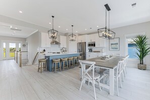 Dining - New!  Spectacular Ocean & Marsh Views, Elevator, Pool, Den, ADA, Steps to Beach! (Oak Island)