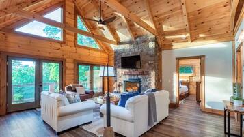 TV, fireplace, offices