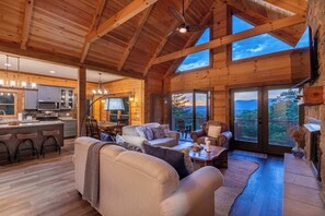 TV, fireplace, offices