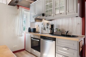 Fridge, oven, stovetop, dishwasher
