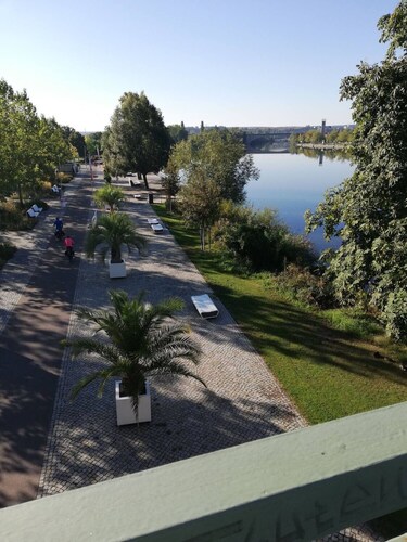 Ferienwohnung 'Gartenland Gela' mit privater Terrasse, Gemeinschaftsgarten und WLAN