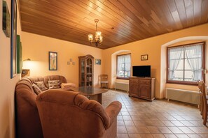 TV, table tennis - Apartment 'Eulennest 2' with Balcony and Wi-Fi (Minheim)