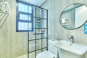 Apartment, Balcony | Bathroom - bnbmehomes-2BR nr King Khalid Airport-C3 (Riyadh)