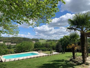 Pool - La Juliette, a cute studio in an old farmhouse on the side of a hill. (Celles)