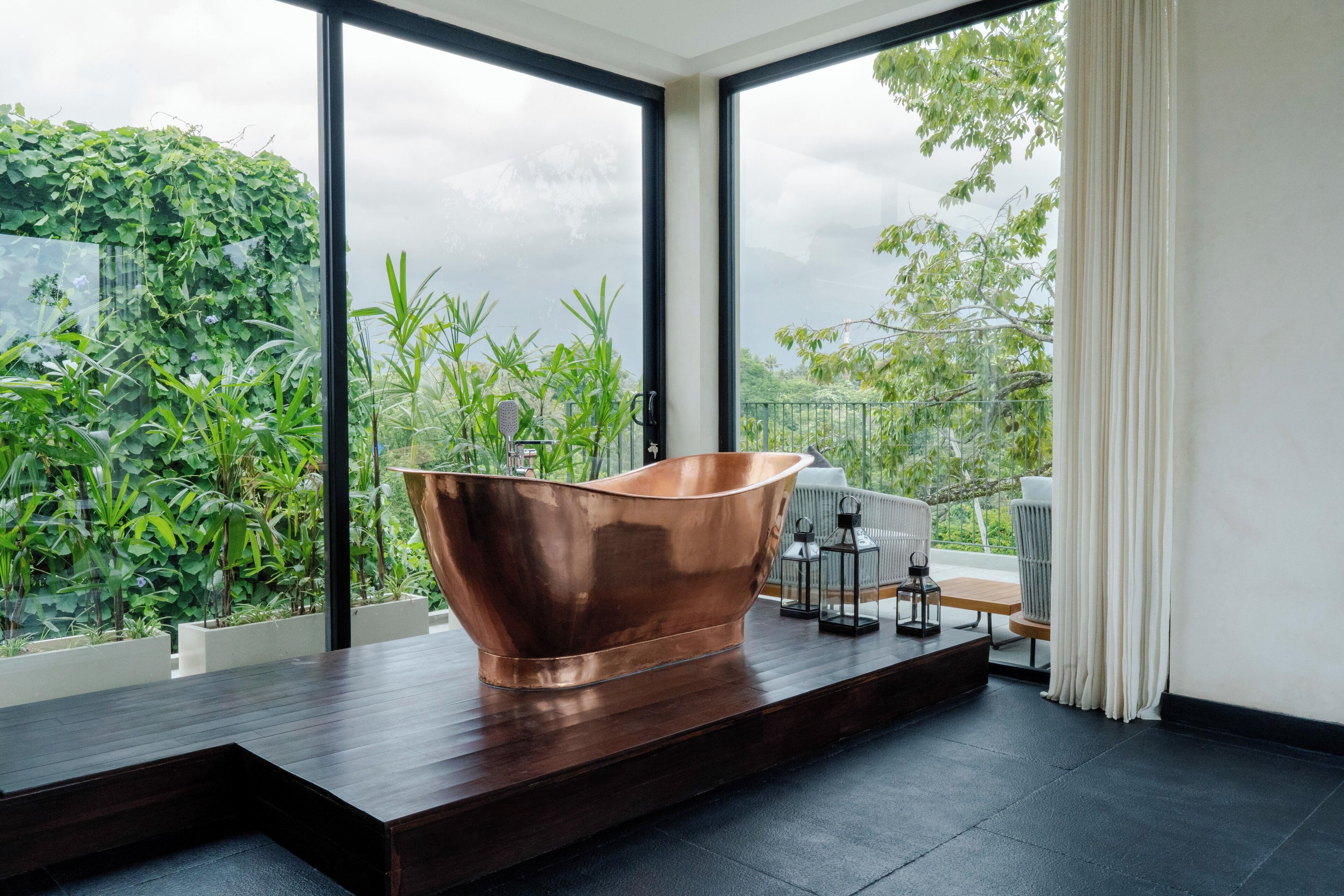 Villa, 1 King Bed | Bathroom | Separate tub and shower, hair dryer, towels, soap